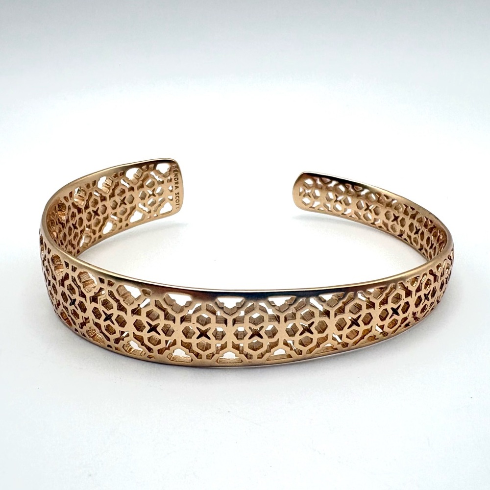 Kendra Scott Rose Gold Plated Uma Filigree Cuff Bracelet